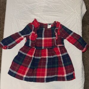 Carter's Red and Blue Plaid Dress with Ruffles